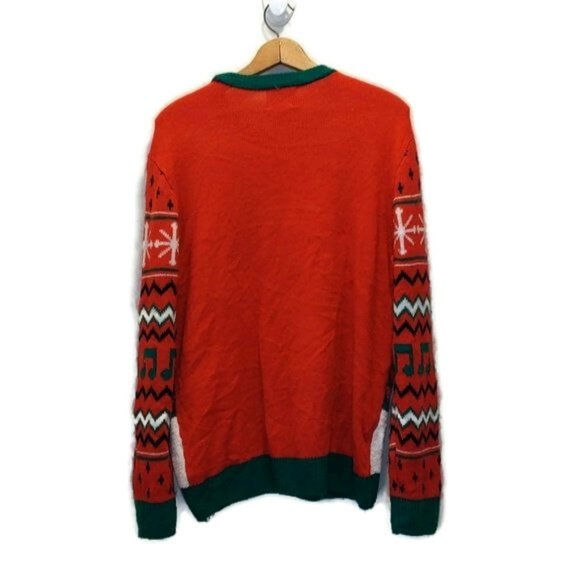 Party Sweater Size L Baa Humbug Singing Sheep Christmas Holiday Sweater As Is - Picture 7 of 8